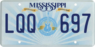 MS license plate LQQ697