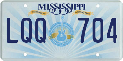 MS license plate LQQ704