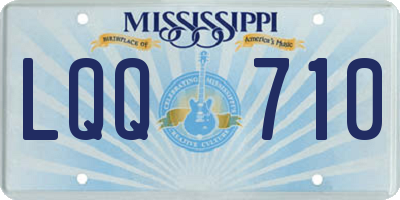 MS license plate LQQ710