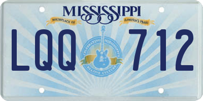 MS license plate LQQ712
