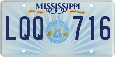 MS license plate LQQ716