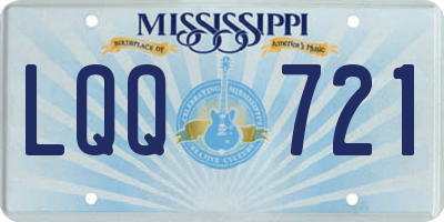 MS license plate LQQ721