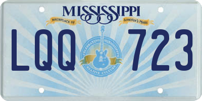 MS license plate LQQ723