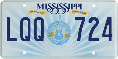 MS license plate LQQ724