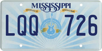 MS license plate LQQ726