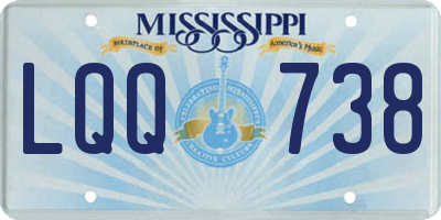 MS license plate LQQ738