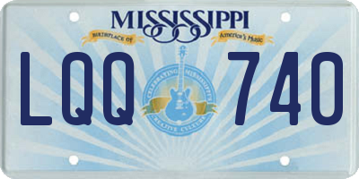 MS license plate LQQ740