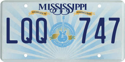 MS license plate LQQ747