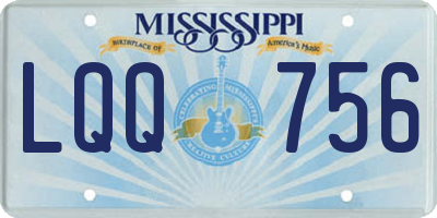 MS license plate LQQ756