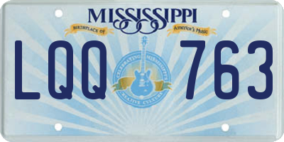 MS license plate LQQ763