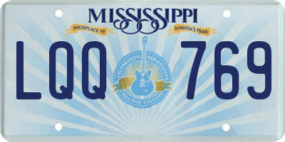 MS license plate LQQ769