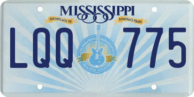 MS license plate LQQ775
