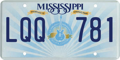 MS license plate LQQ781