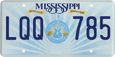 MS license plate LQQ785