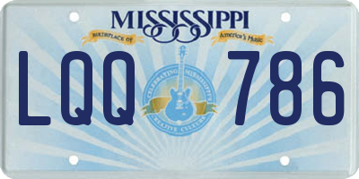 MS license plate LQQ786