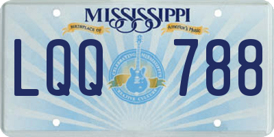 MS license plate LQQ788