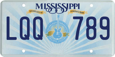 MS license plate LQQ789