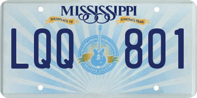 MS license plate LQQ801