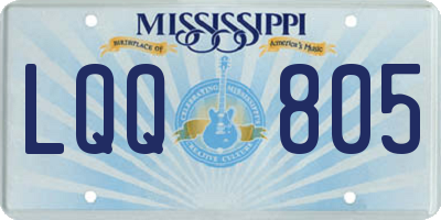MS license plate LQQ805