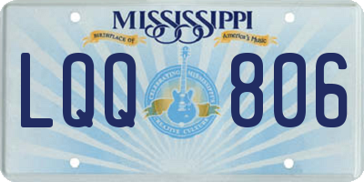 MS license plate LQQ806