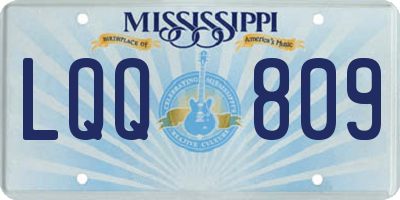MS license plate LQQ809