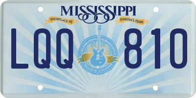 MS license plate LQQ810