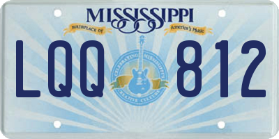 MS license plate LQQ812