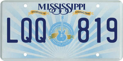 MS license plate LQQ819