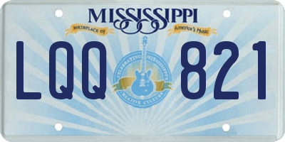 MS license plate LQQ821