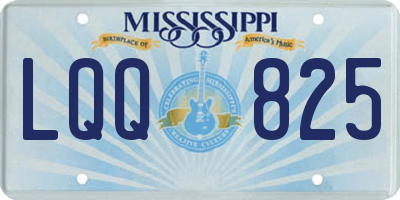 MS license plate LQQ825