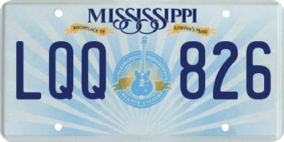 MS license plate LQQ826