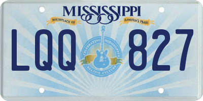MS license plate LQQ827