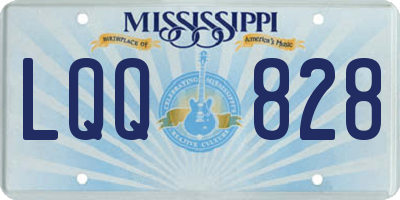 MS license plate LQQ828