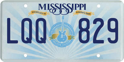 MS license plate LQQ829