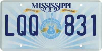 MS license plate LQQ831