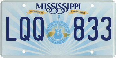 MS license plate LQQ833