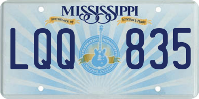 MS license plate LQQ835