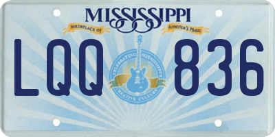 MS license plate LQQ836