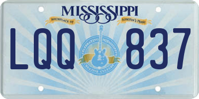 MS license plate LQQ837