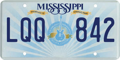 MS license plate LQQ842