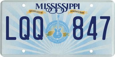 MS license plate LQQ847
