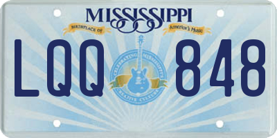 MS license plate LQQ848