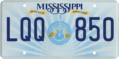 MS license plate LQQ850