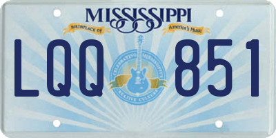 MS license plate LQQ851