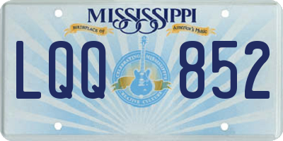MS license plate LQQ852