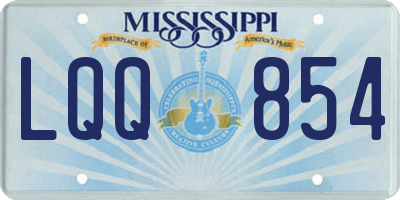 MS license plate LQQ854