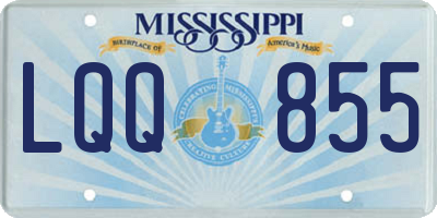 MS license plate LQQ855