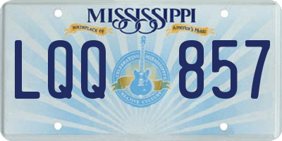 MS license plate LQQ857