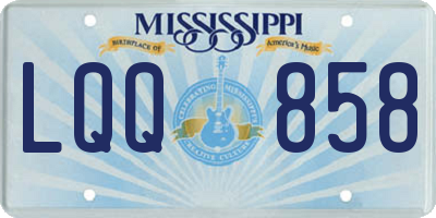 MS license plate LQQ858