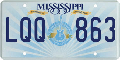 MS license plate LQQ863